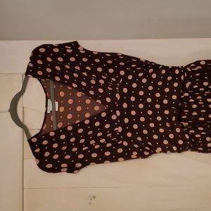 London Times polka dot swing dress